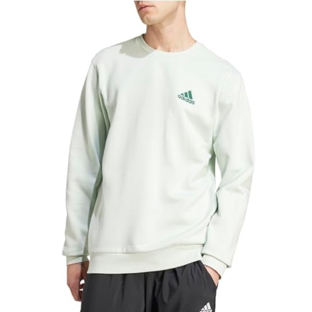Adidas Men’s Multi Sport Sweatshirt Light Mint Green Crewneck Pullover Medium